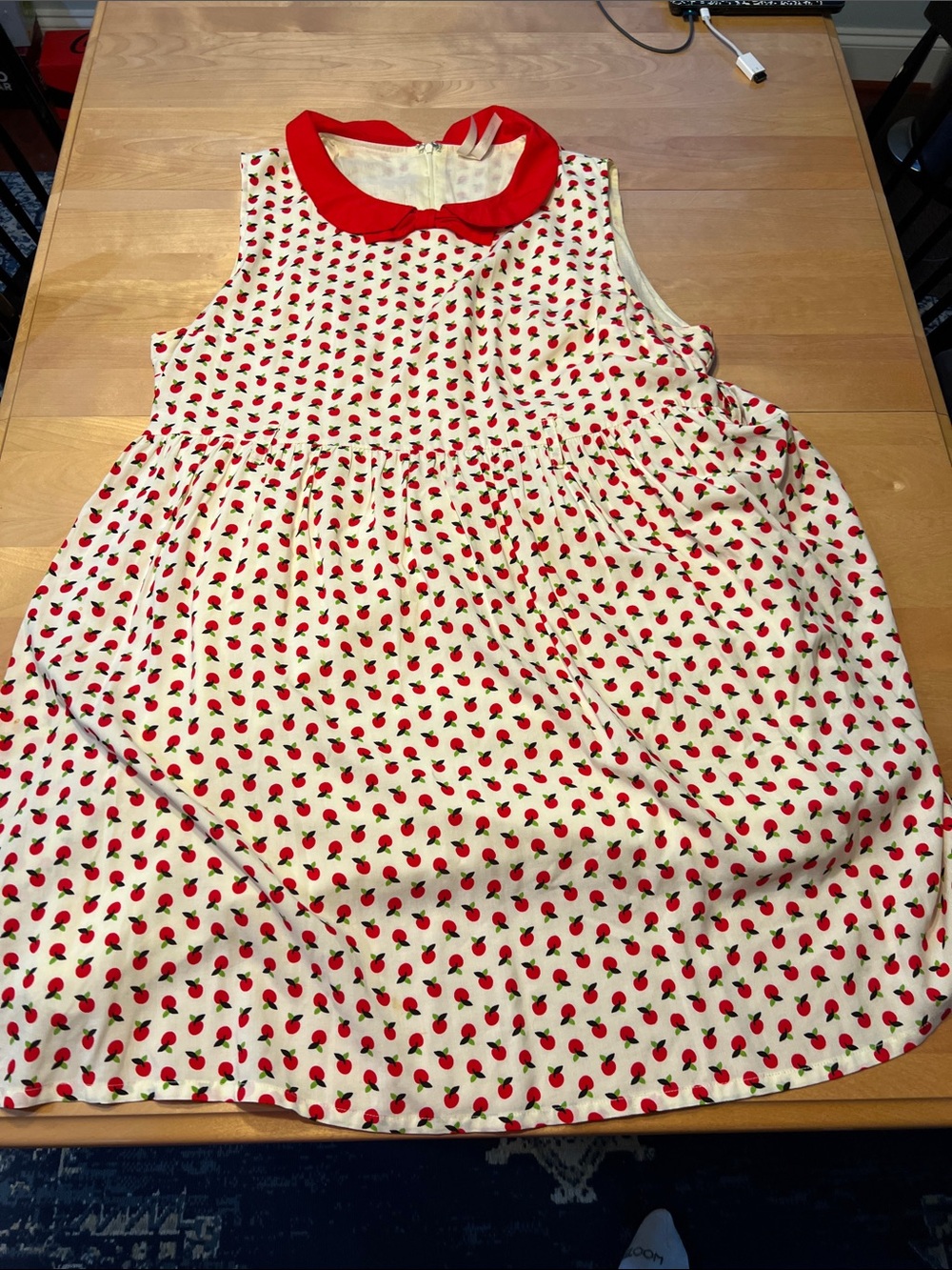 ModCloth 2x Apple teacher dress Peter Pan collar Kristin Miles